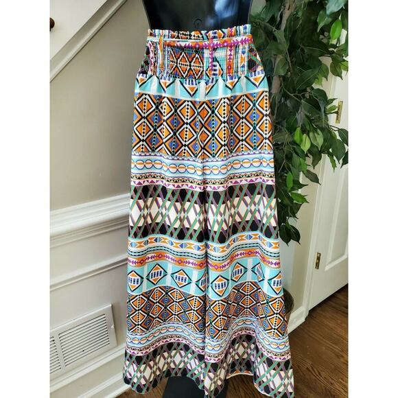 Indian Tropical Fashion Women Multicolor 100% Polyester 2 Piece Pantsuits Size M - Picture 12 of 12